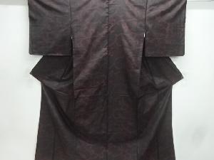 唐草模様織出し本場泥大島紬着物